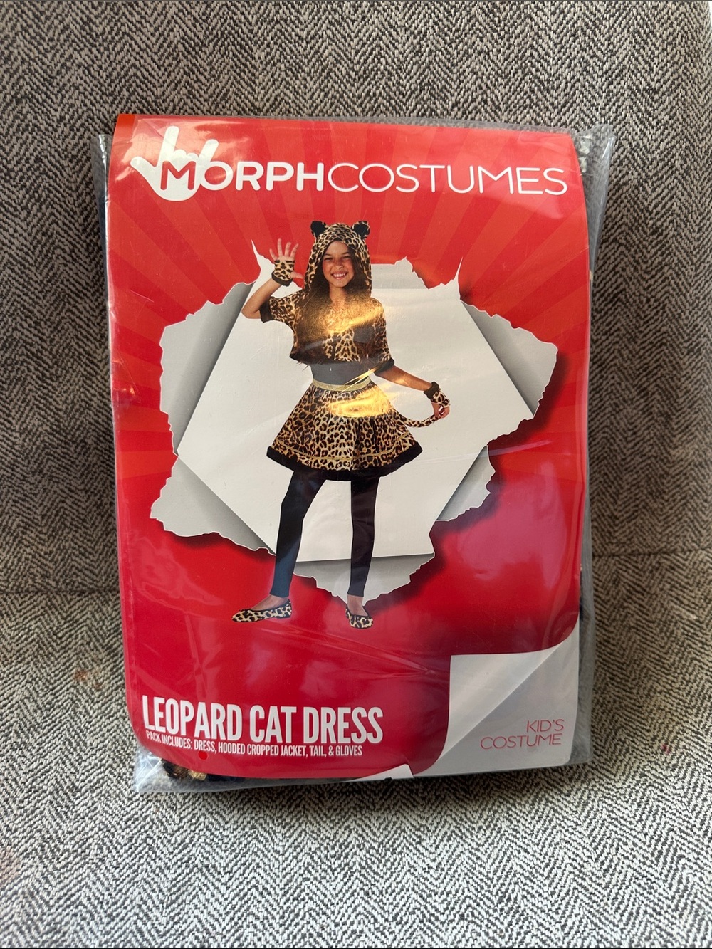 Kids Leopard Cat Dress - Brown & Black